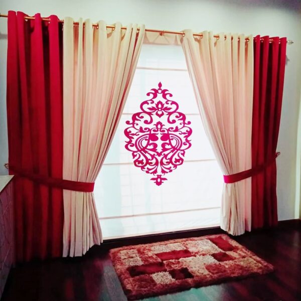 Blind Curtains Velvet Fabric Laser Cut Art – Maroon – @ Per Sqr Ft