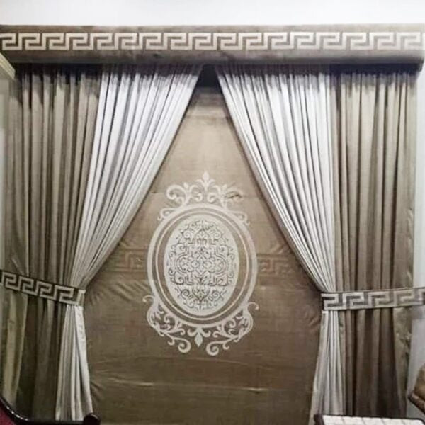 Blind Curtains Velvet Fabric Laser Cut Art – Versace – @ Per Sqr Ft