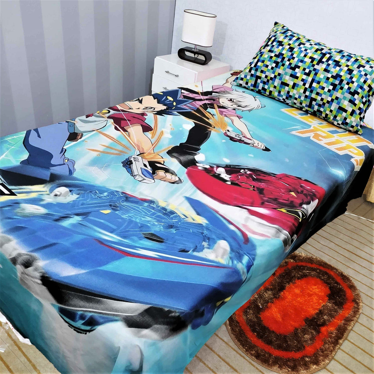 Beyblade Burst Kids Bed Sheet