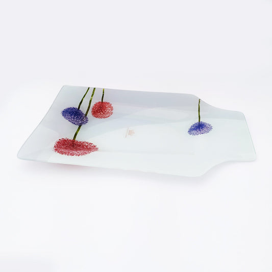 12" Glass Serving Tray / BBQ Platter