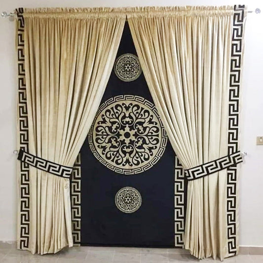 Blind Curtains Velvet Fabric Laser Cut Art – Black – @ Per Sqr Ft