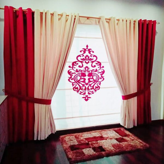 Blind Curtains Velvet Fabric Laser Cut Art – Maroon – @ Per Sqr Ft