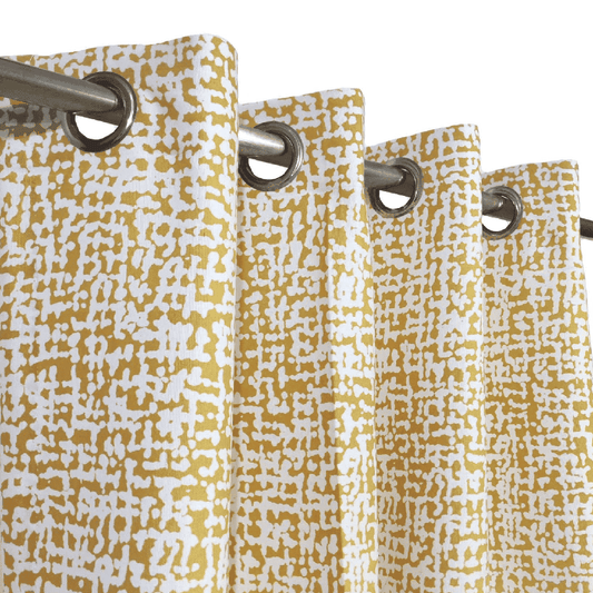 Duck Cotton Curtain - Abstract Yellow
