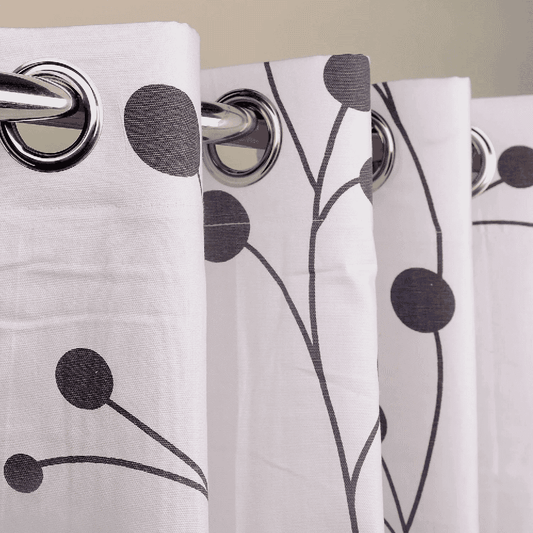 Duck Cotton Curtain - Grey Dot Tree