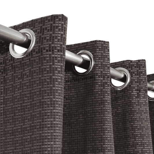 Jacquard Curtains - Dark Brown