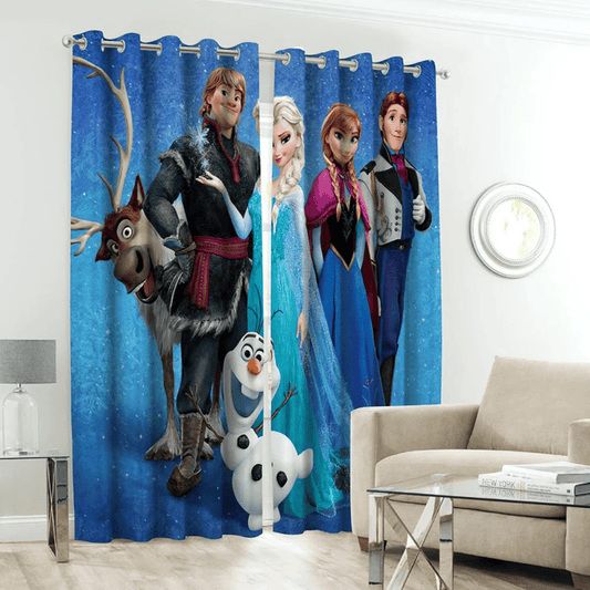 Frozen Movie Kids Room Curtains - 1 Curtain (Not included 2 Curtains)