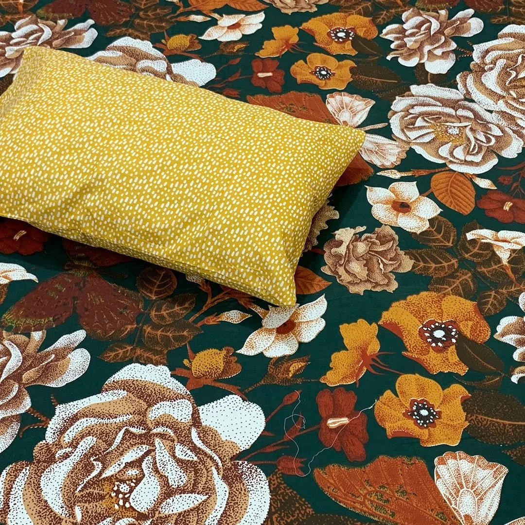 Multi Floral Cotton Bed Sheet