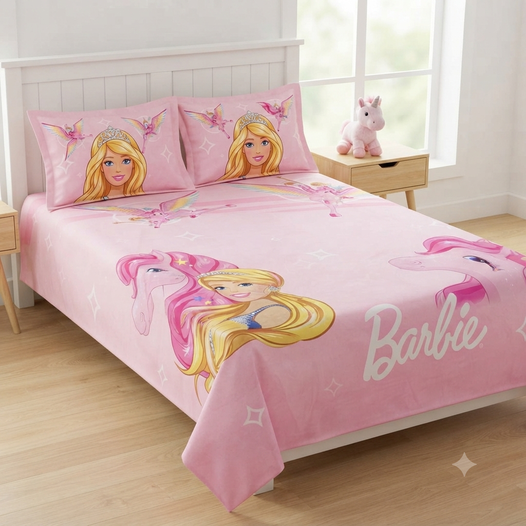 Barbie Kids Bed Sheet