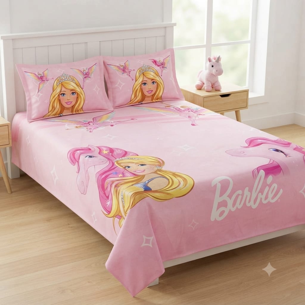 Barbie Kids Bed Sheet